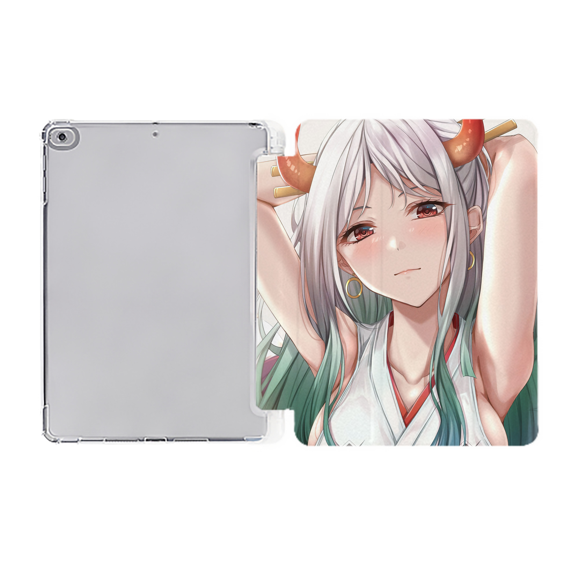 （画像用） ワンピース ONE PIECE IPad ケース ペン収納付き 三つ折りスタンド PUレザー×シリコン 対応機種9.5/10.5/10.9インチ